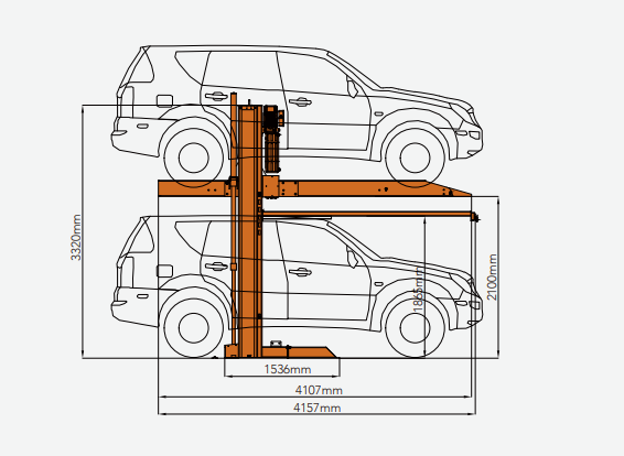 car stacker dimensions