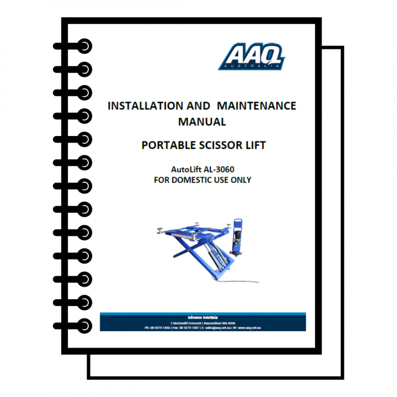 AL-3060Scissor Lift Vehicle Hoist Installation Manual