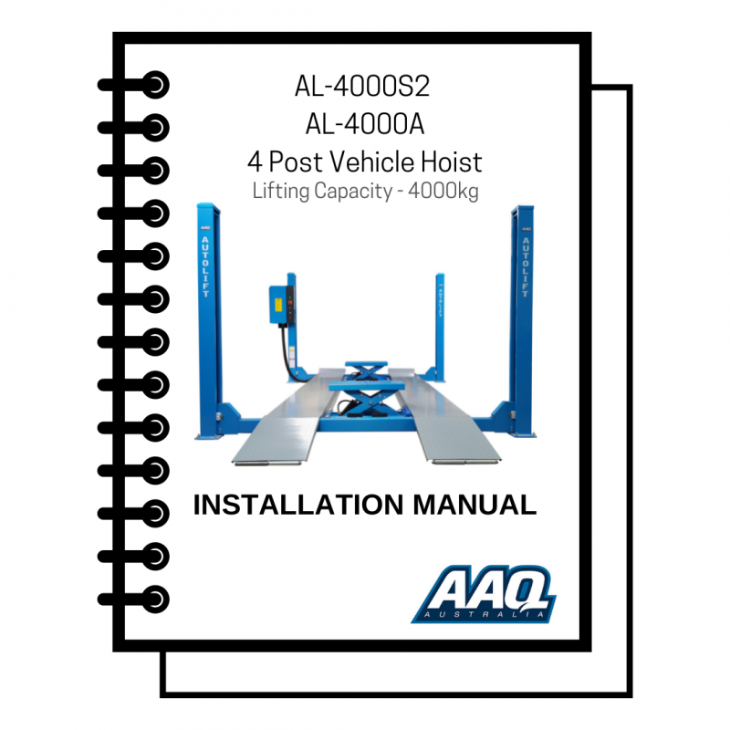 AL-4000 4 post vehicle hoist installation manual