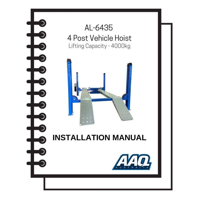 al-6435 4 ton 4 post hoist installation manual